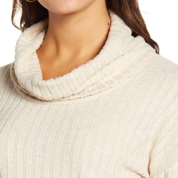 BP Turtleneck Top Long Sleeve Ivory Size Large - Picture 3 of 9